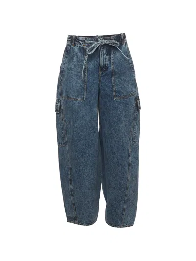 Pre-owned Alaïa Cargo Jeans In Blue