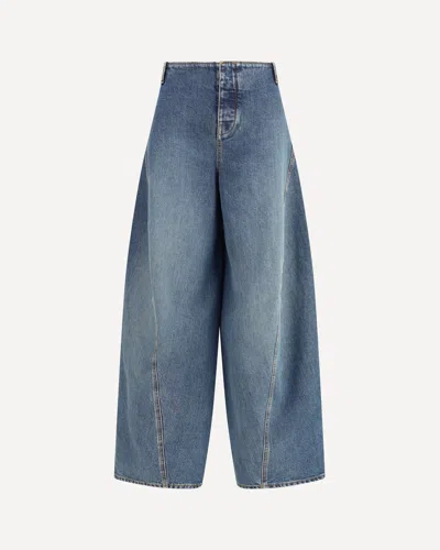 Alaïa Cargo Trousers In Denim In Blue