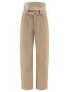 Alaïa Cargo  With Knit Band Trousers Beige In Beige