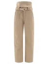 Alaïa Cargo  With Knit Band Trousers Beige