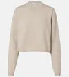 Alaïa Cashmere And Wool Turtleneck Pullover In Neutral