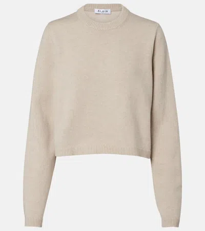 ALAÏA ALAIA CASHMERE AND WOOL BLEND SWEATER