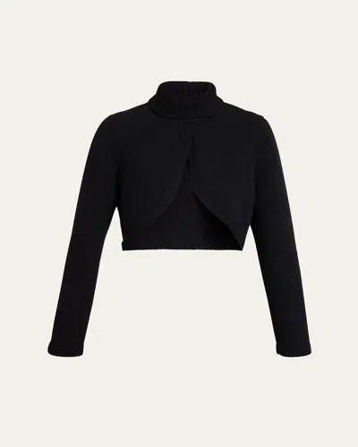 Alaïa Cashmere-blend Knit Cutout Sweater In Black