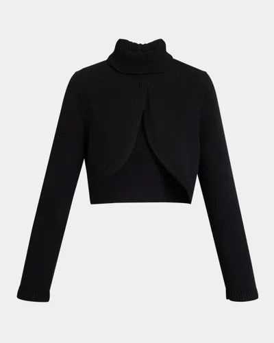 ALAÏA CASHMERE-BLEND KNIT CUTOUT SWEATER