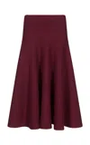 Alaïa Cashmere-blend Knit Midi Skirt In Brown