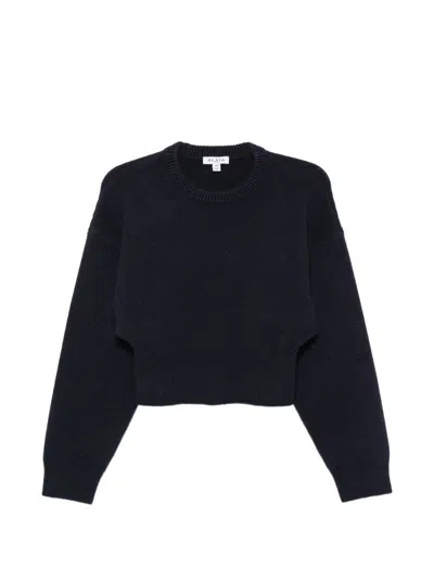 Alaïa Cashmere Crewneck Jumper In Blue