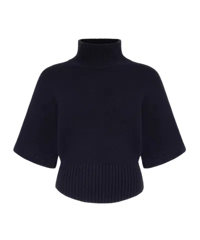 Alaïa Cashmere High Neck Jumper In Black