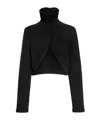 Alaïa Cropped Turtleneck Long Sleeve Knitwear In Multi