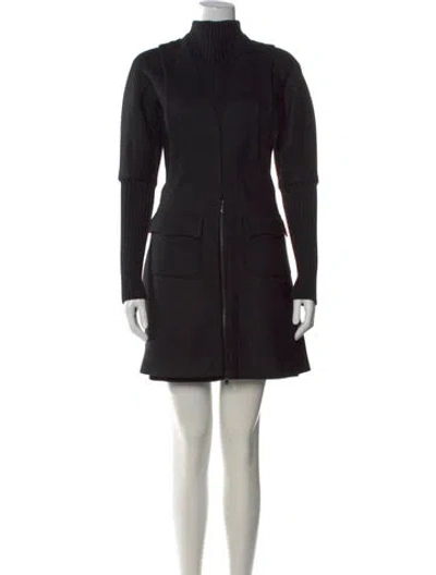 Pre-owned Alaïa Cashmere Mini Dress In Black
