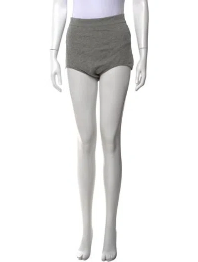 Pre-owned Alaïa Cashmere Mini Shorts W/ Tags In Grey