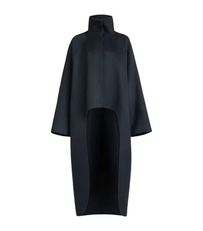 Alaïa Cashmere Open-split Coat In Blue