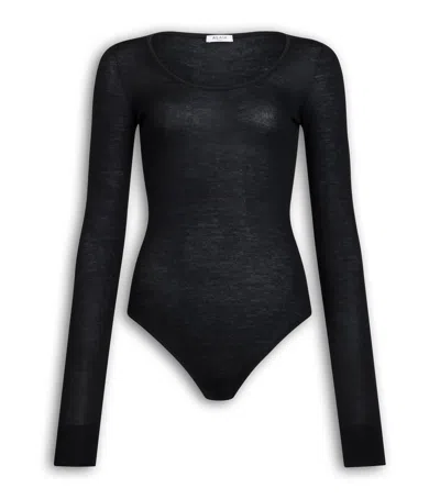 Alaïa Cashmere Second-skin Bodysuit In Black