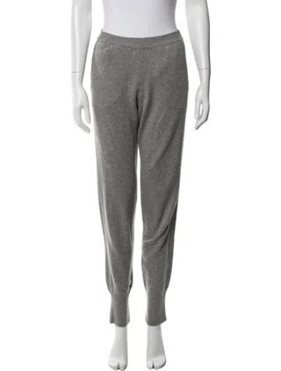 Pre-owned Alaïa Cashmere Straight Leg Pants In Black