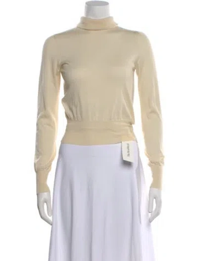 Pre-owned Alaïa Cashmere Turtleneck Sweater In Yellow