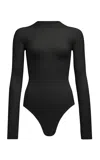 Alaïa Noiralaia High Collar Top For Women Fw23 In Black