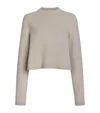 Alaïa Cashmere And Wool Turtleneck Pullover In Gray
