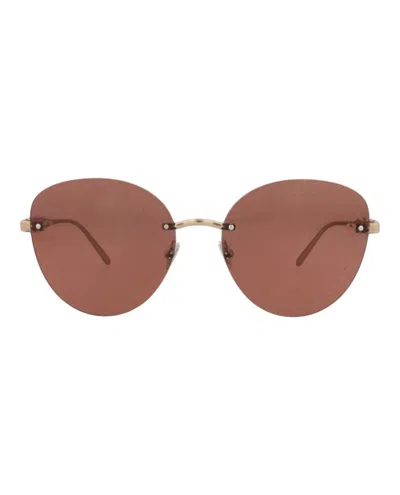 Alaïa Cat Eye-frame Metal Sunglasses In Gold
