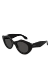 Alaïa Alaia Black-black-grey Recycled Acetate Sunglasses In Black