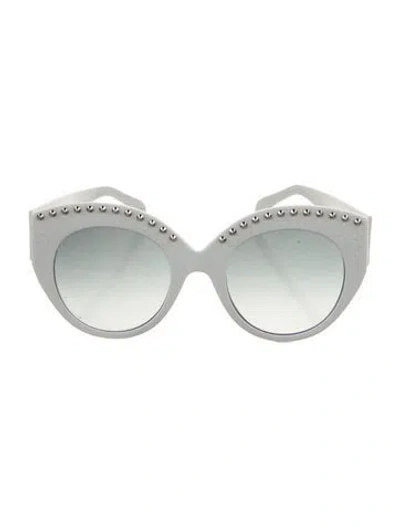 Pre-owned Alaïa Cat-eye Gradient Sunglasses W/ Tags In White