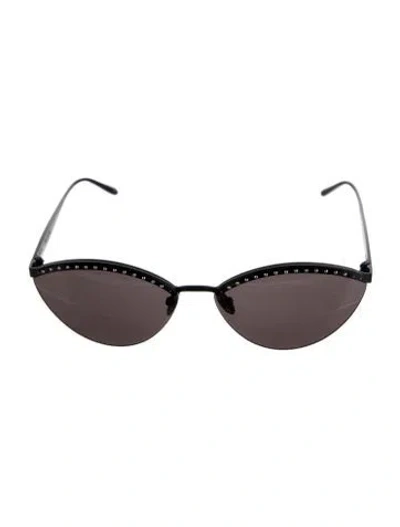 Pre-owned Alaïa Cat-eye Mirrored Sunglasses In Black