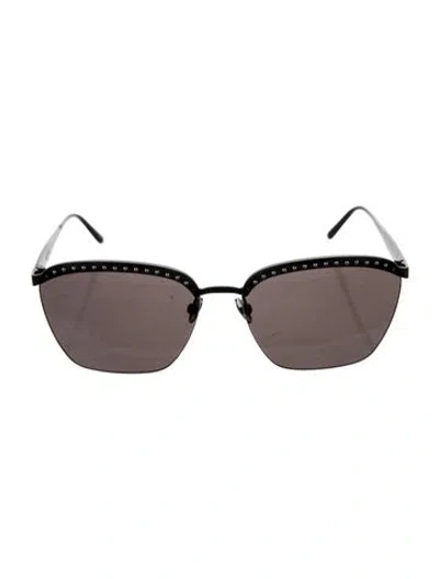Pre-owned Alaïa Cat-eye Mirrored Sunglasses In Black