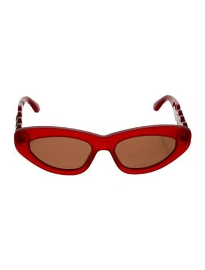 Pre-owned Alaïa Cat-eye Tinted Sunglasses In Red