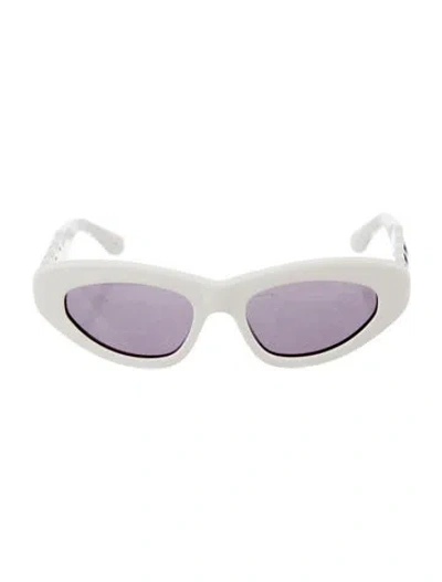 Pre-owned Alaïa Cat-eye Tinted Sunglasses In White