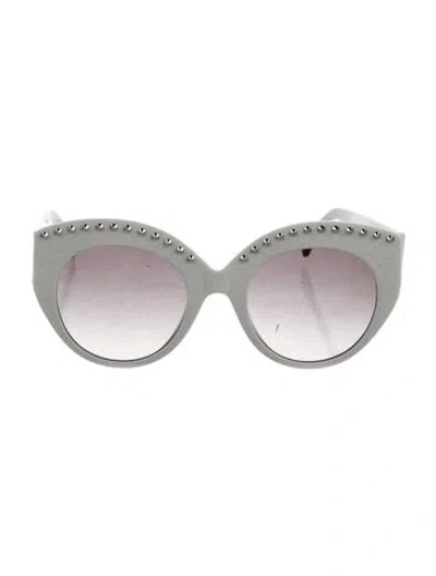 Pre-owned Alaïa Cat-eye Tinted Sunglasses In White