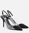 Alaïa Caur 90 Suede And Pvc Slingback Pumps