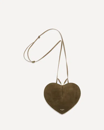 Alaïa Caur Bimaterial Shoulder Bag In Brown