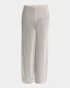 Alaïa Chainmail Mesh Knit Wide-leg Balloon Pants In Argent
