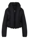 Alaïa Insulated Long Sleeve High Collar Jacket In Black