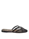 Alaïa Leather Sandals In Black