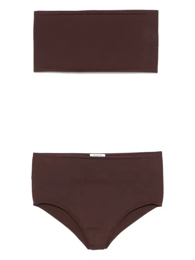 Alaïa Alaia Chocolate Underwear Set In Brown