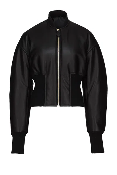 Alaïa Cinched Bomber In Black