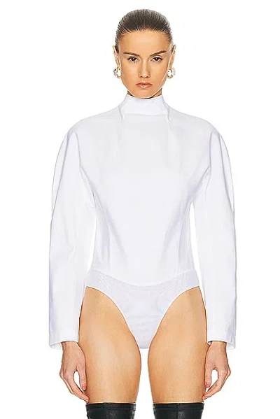 Alaïa Cinched Top In Blanc