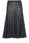 Alaïa Alaia Gonna Gray Midi In Mohair Women In Black