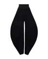 Alaïa Circular Rib Knitted Casual Pants In Black