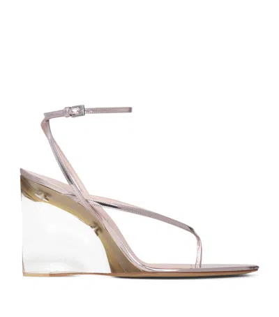 Alaïa Clear Tongs Wedge Heels 90 In Multi