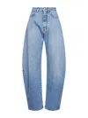 Alaïa Cloudy Blue Denim Rounded Jeans