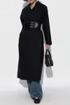 Alaïa Alaia Belted Trench Coat In Technical Cotton In Black