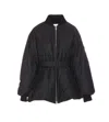 Alaïa Womens Belted Padded Shell Bomber Jacket Noir Alaia In Black