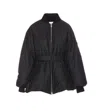 Alaïa Womens Belted Padded Shell Bomber Jacket Noir Alaia In Black