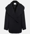 Alaïa Black Gathered Coat In Black