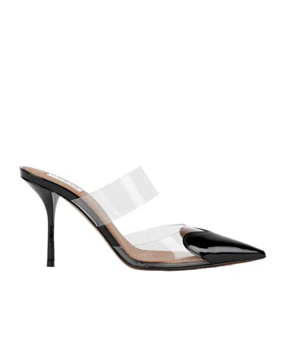 Alaïa Coeur 90 Patent Leather Mules In Transparent