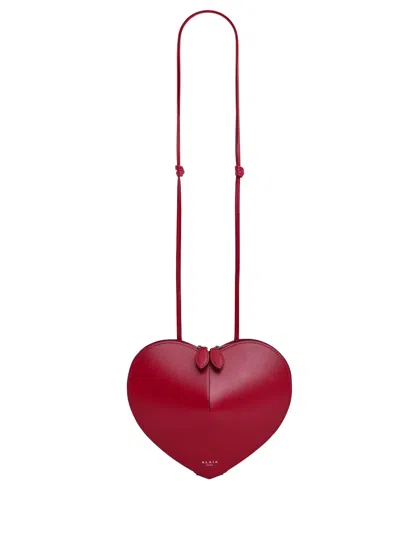 Alaïa Alaia Coeur Calfskin Mini Handbag In Rougegrena