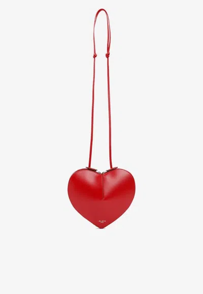Alaïa Coeur Leather Shoulder Bag In Red