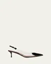 Alaïa Le Coeur Black Patent Leather High Slingback In Black