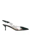Alaïa Womens Coeur 55 Heart-shape Patent-leather Heeled Slingback Pumps Dark G In Green