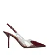 Alaïa Coeur Slingback Pumps 90 In Burgundy